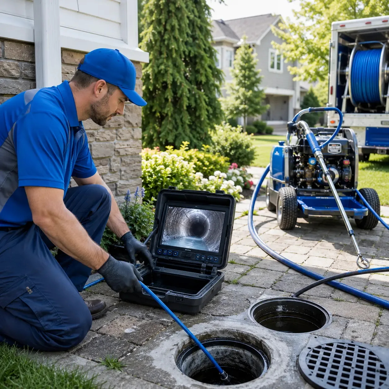 Outdoor drain cleaning professionals serving Grandview, TX